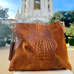 Malu Brown Italian Leather Handbag, Luxury Shoulder Bag, Stylish and Functional Purse, Trendy Shoulder Bag, Gift for Her