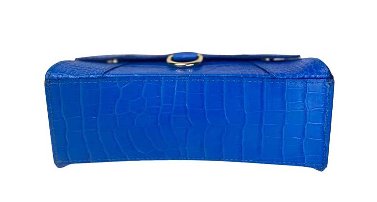 Valentino Blue Crocodile Small Glam Lock Shoulder Bag Valentino | TLC