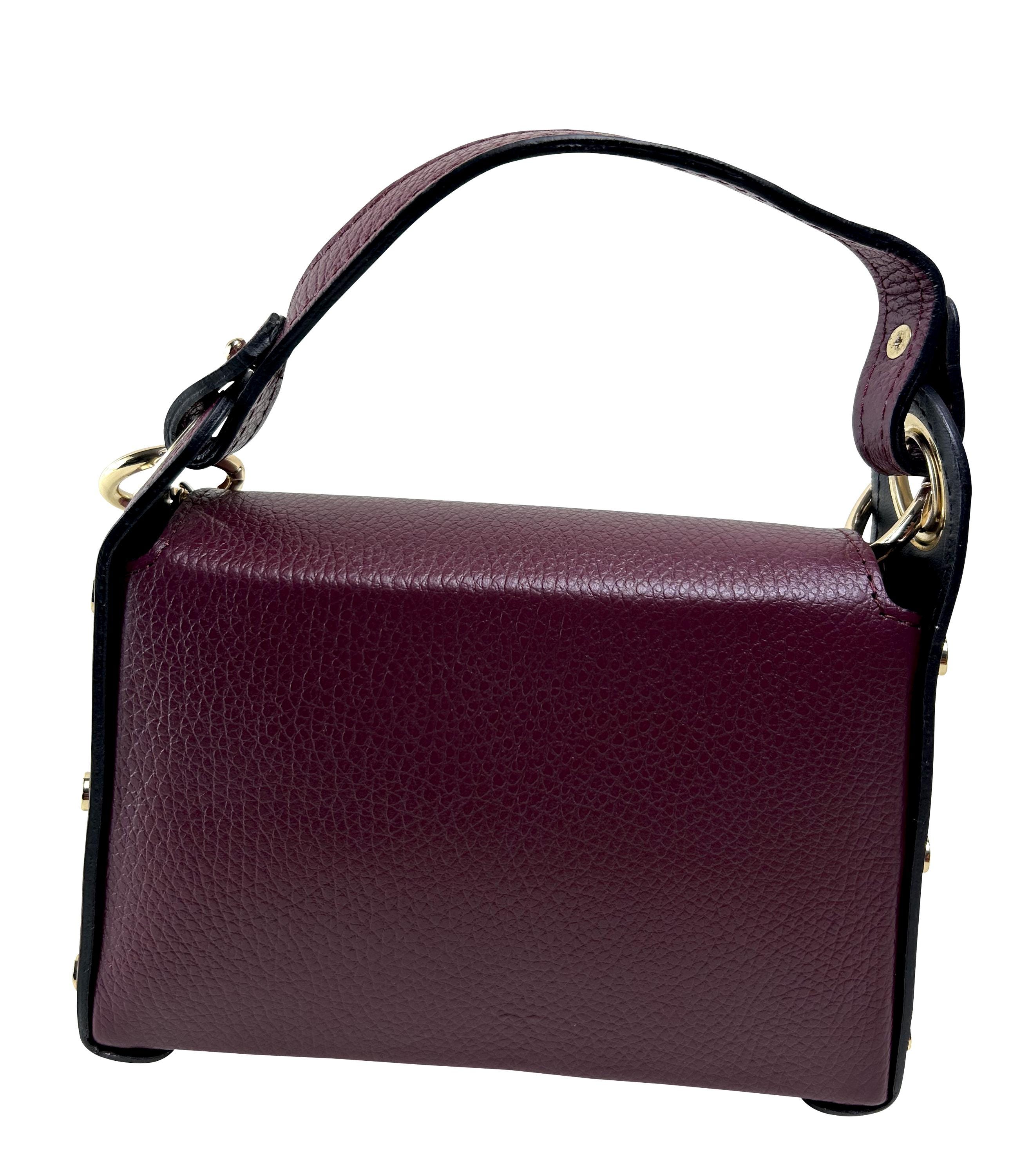 バッグ DOLCE&GABBANA Butterfly Bordeaux Handbag Butterfly Bordeaux Italian Leather Top Handle Handbag, Bag