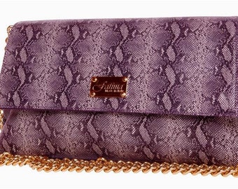 Sitan Purple Print Large Flap Shoulder Bag, Stylish and Functional Purse, Shoulder Bag, Trendy Shoulder Bag Gift for Her