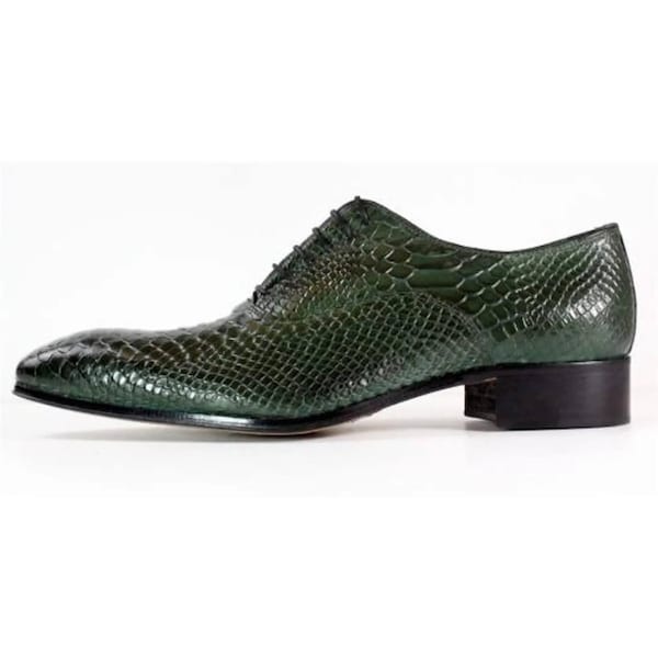 Men's Crocodile-Print Leather Shoes