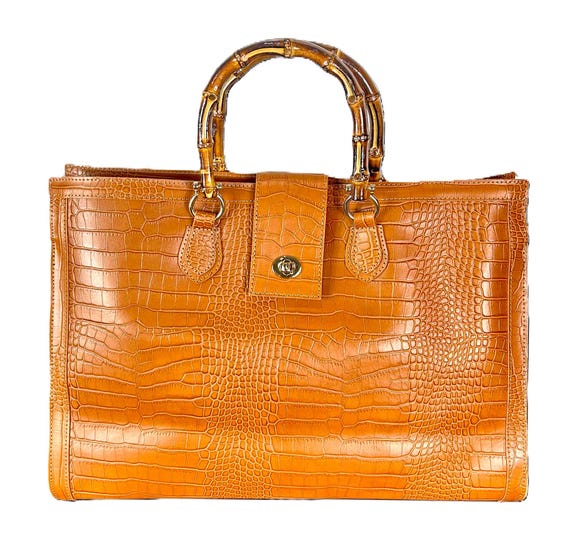 Women's Handbag Designer Italian Leather Weekender Bag –nova Brown