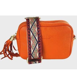 Women’s Crossbody Handbag Designer Italian Leather – Marta Orange