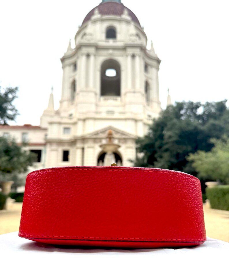 Tina Red Embossed Crocodile, Italian Leather Handbag, Stylish and Functional Purse, Shoulder Bag, Trendy Shoulder Bag, Gift for Her image 5
