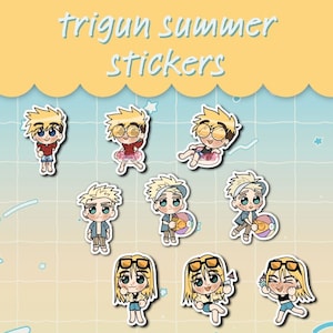 Trigun Stampede - Summer Saverem Siblings 2" vinylstickers