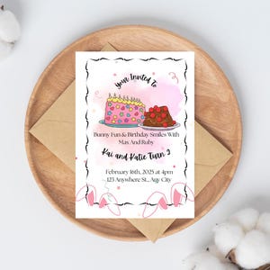 Max And Ruby Twin Birthday Party Emobile Invitation Instant Template Download