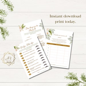 Spanish Printable Bridal Shower Games Set, Paquete Moderno De Juegos ...