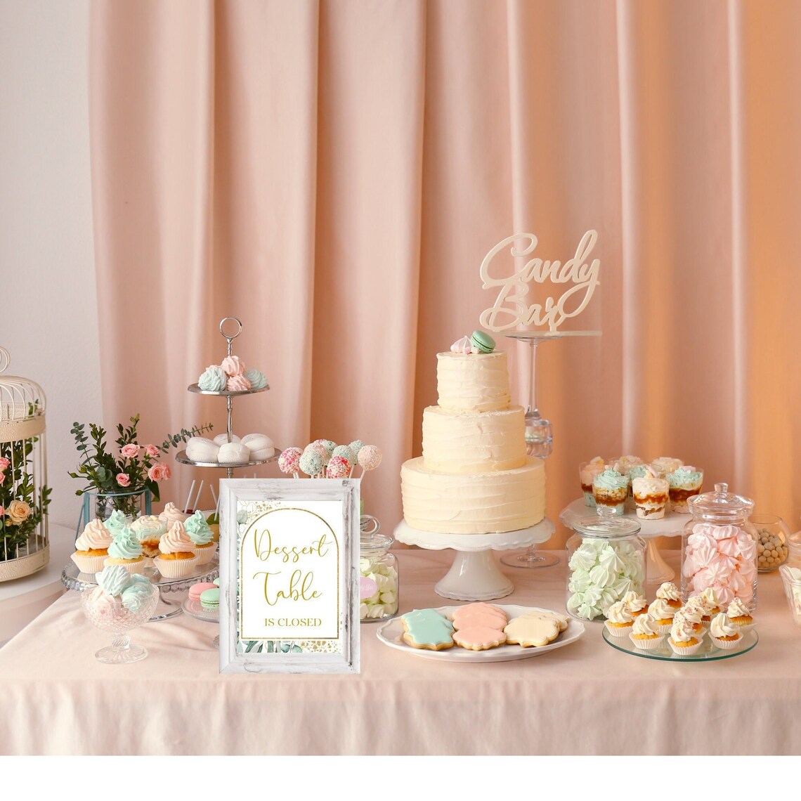 Dessert Table is Closed Printable Sign for Wedding Baby Etsy