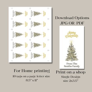 Personalized Christmas Tags Printable Christmas Tree Gift Tags ...
