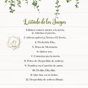 Spanish Printable Bridal Shower Games Set, Paquete De Juegos Para ...