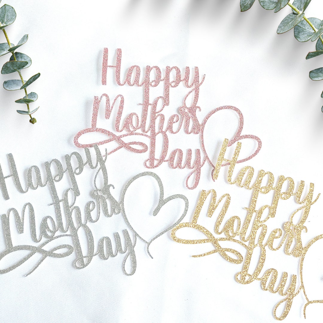 36 or 12 Pcs Happy Mother's Day Topperstreat Toppers Cardstock