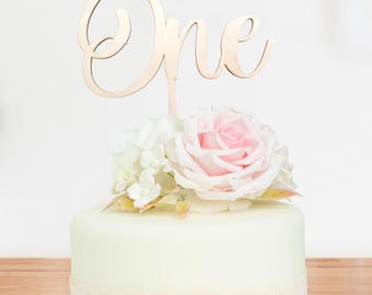 Gender Neutral One Cake Topper Smash Cake Topper Boy or Girl 1st Birthday Topper  Decoration Minimalist First Birthday Topper cake decor