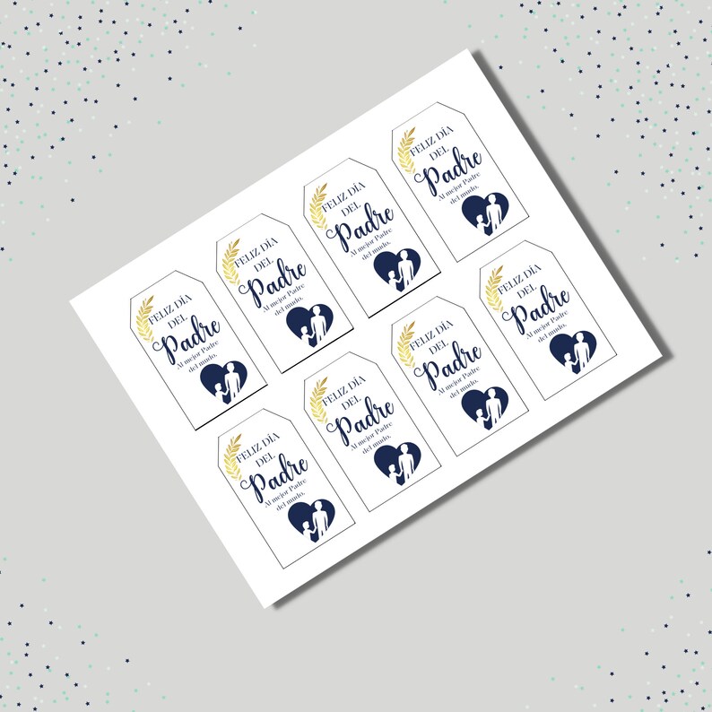Spanish Happy Father's Day Gift Tag Feliz Día Del Padre Etsy