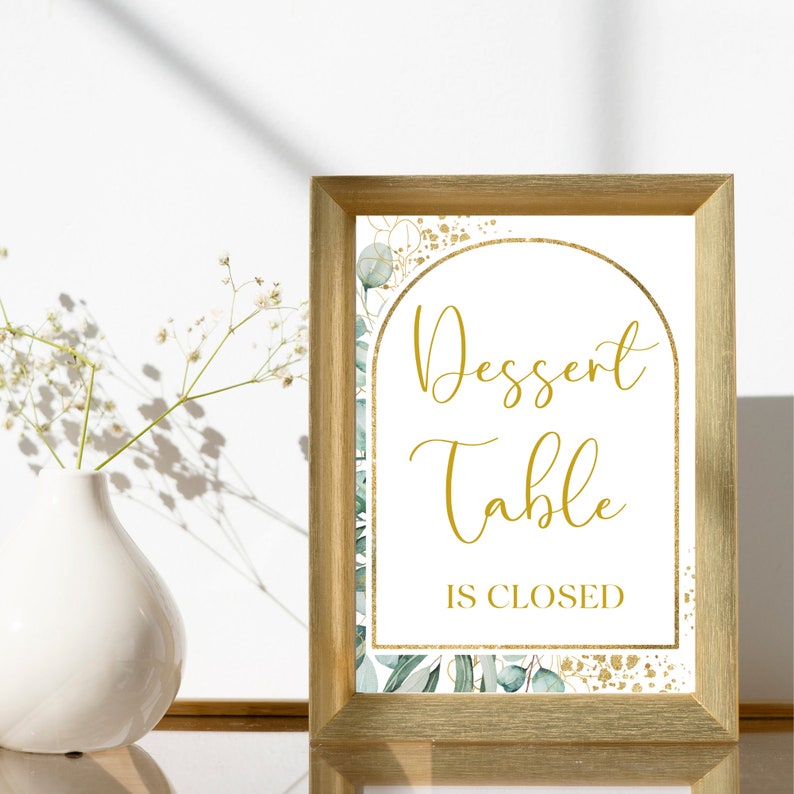 Dessert Table is Closed Printable Sign for Wedding Baby Etsy Hong Kong