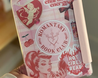 Romantasy Book Club Kindle Insert – Retro Pink Aesthetic (Digital Download)