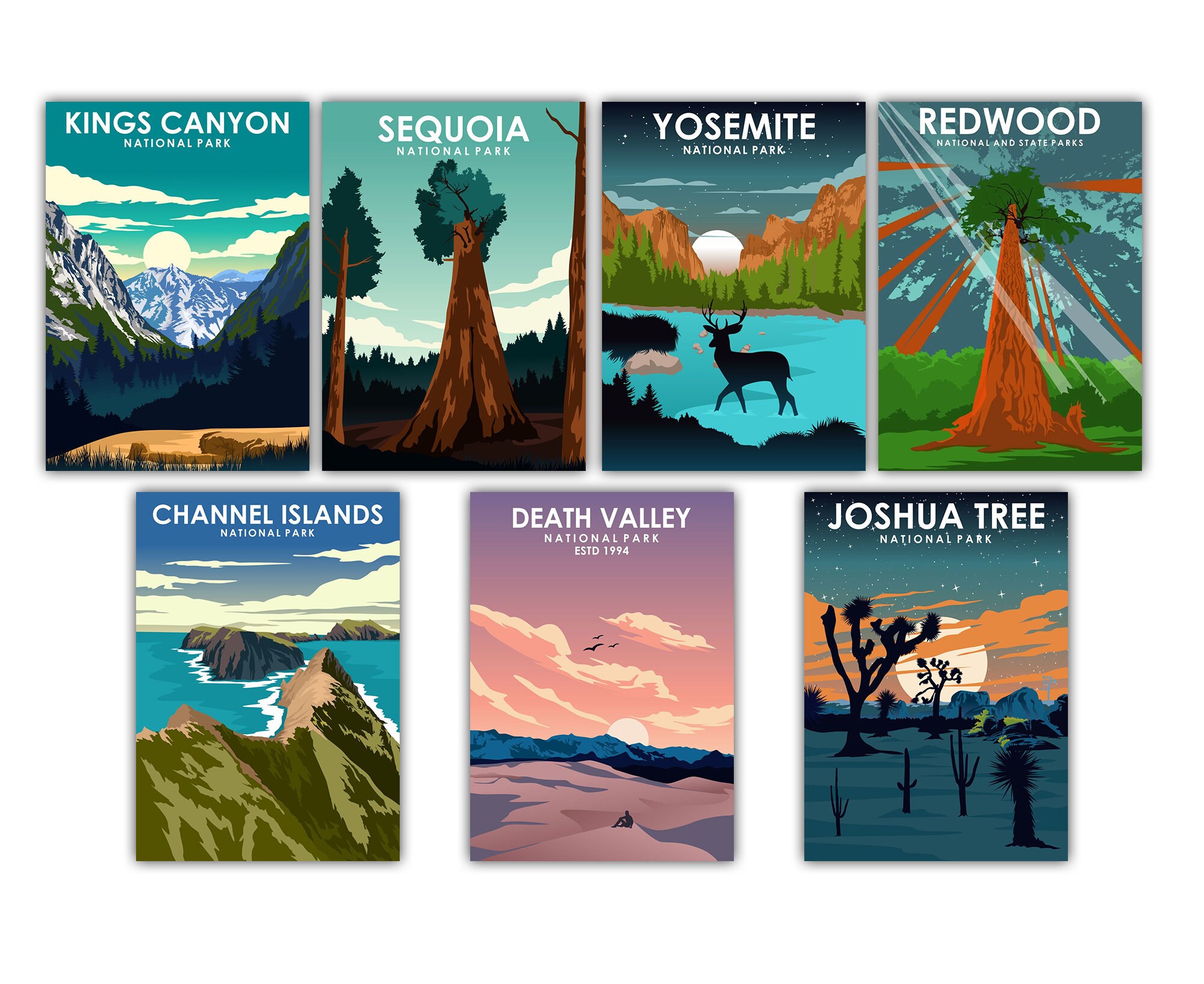 ポスター Gori カリフォルニア国立公園ポスターセット | デジタルダウンロード
