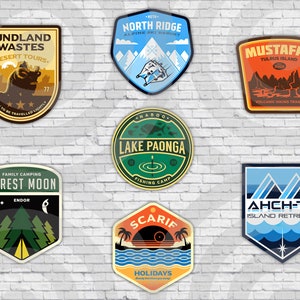 Star Wars Planeten Reise Logo Aufnäher - PNG digitaler Download - 7er Set - Endor, Naboo, Hoth, Scarif, Jundland, Mustafar, Ahch-To