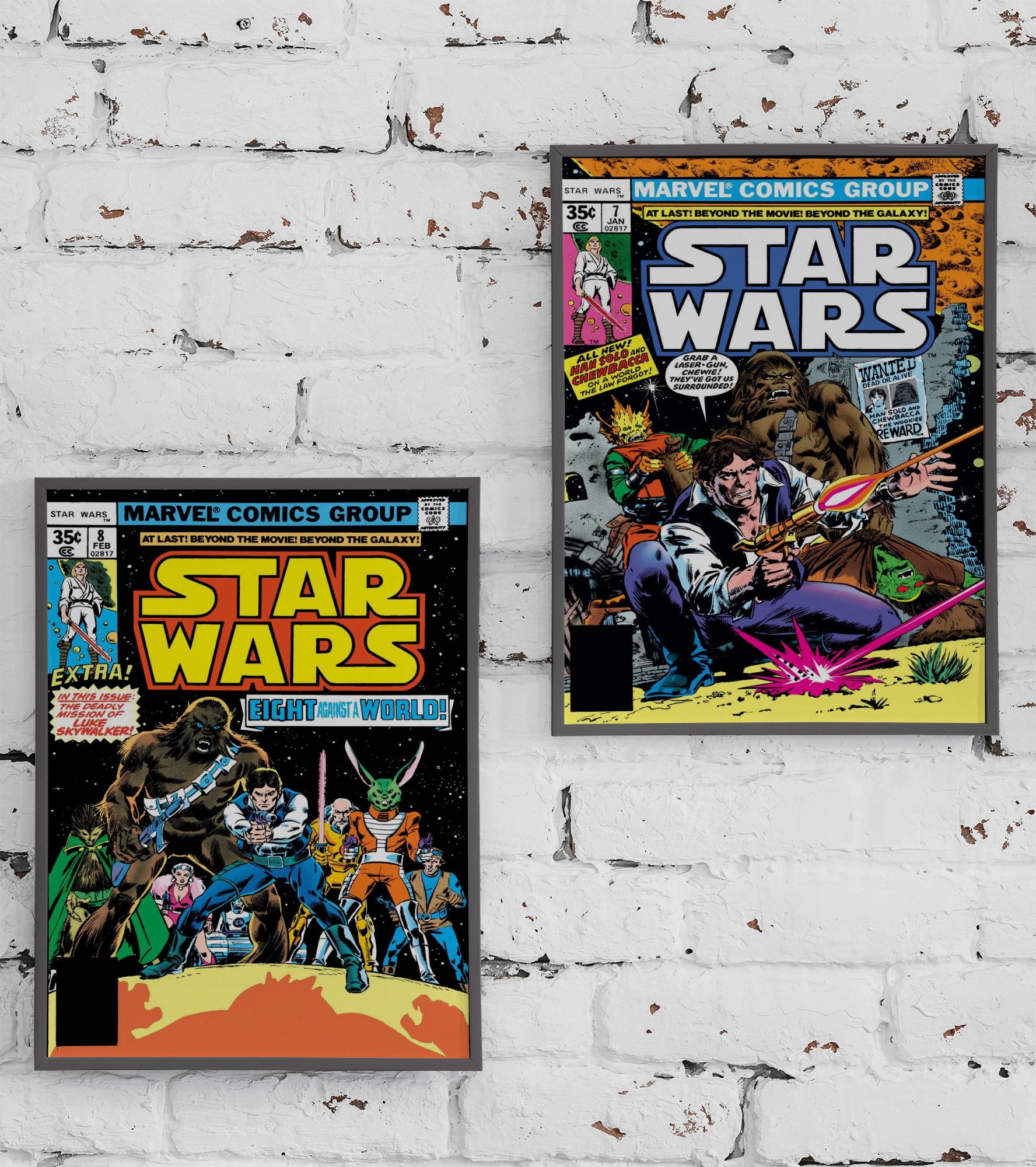 Star Wars Vintage Comic Book Cover Art Poster Set | Digital