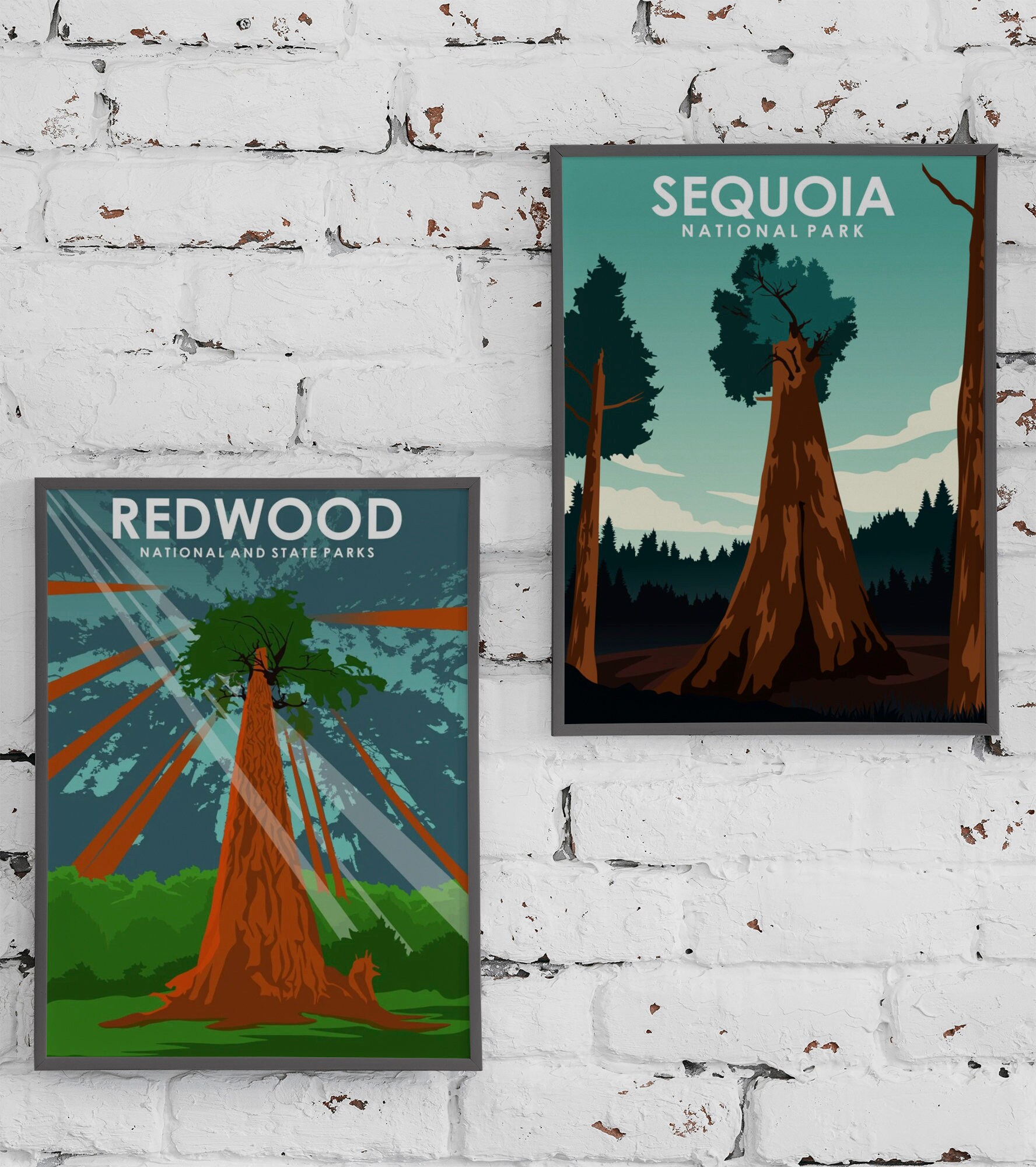 カリフォルニア国立公園ポスターセット | デジタルダウンロード