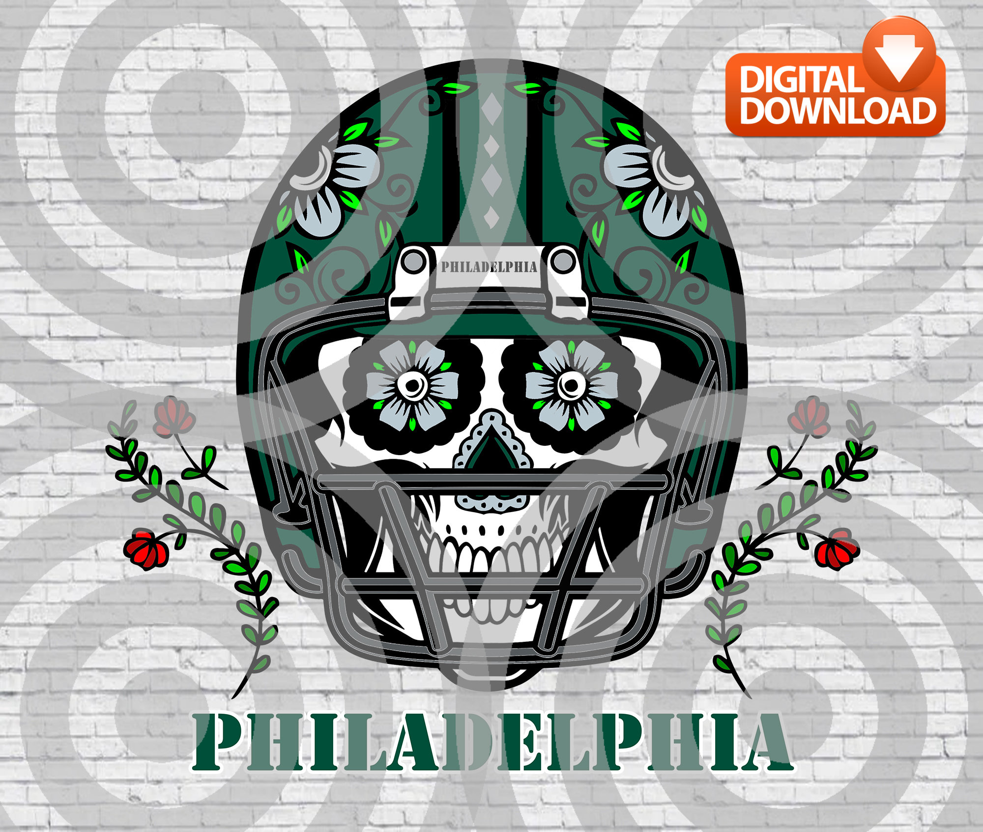 Football Philadelphia Eagles Skull Cap Skull Wear Philadelphia