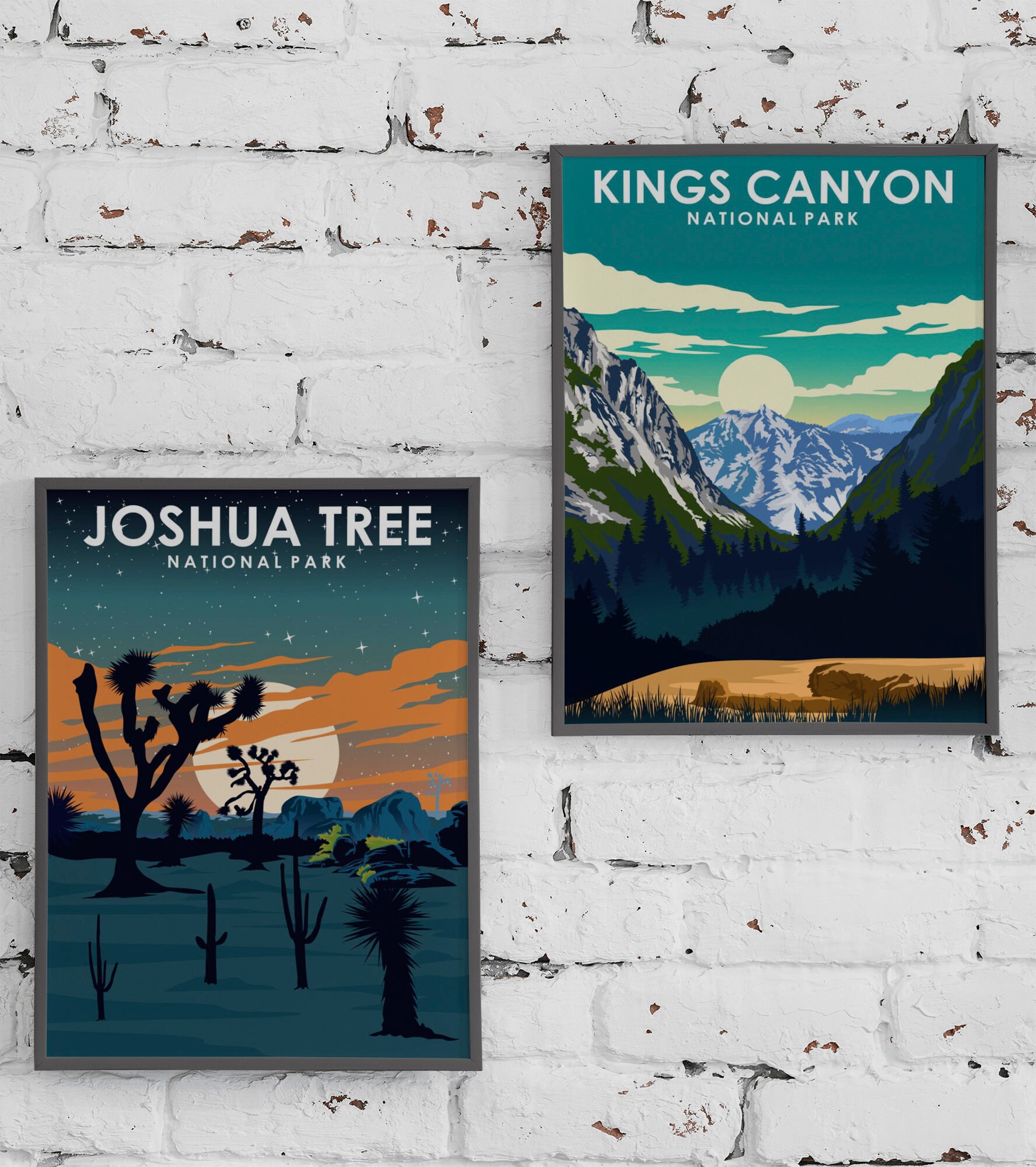 カリフォルニア国立公園ポスターセット | デジタルダウンロード