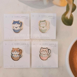 Pines de esmalte de Cupcat de Gatcha / Amor y espacio profundo