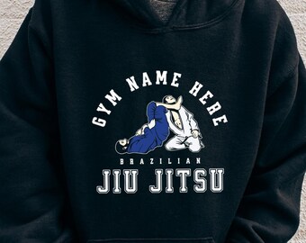 Custom Jiu Jitsu Hoodie, Personalized BJJ Shirt, Jiu Jitsu Gym Name Sweatshirt, Youth Jiu Jitsu Hoodie, Adults & Youth Unisex