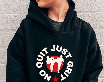 Martial Arts Kids Youth No Quit Just Grit Sweatshirt, Taekwondo Youth Hoodie, Boxing Girl and Boys Youth T Shirt, Karate Kids Gifts