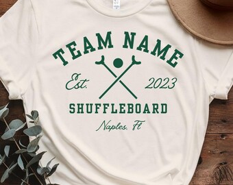 Custom Shuffleboard Team Shirt, Personalized Game Day Tee