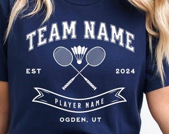 Custom Badminton Team Shirt, Retro Personalized Sweatshirt, Unisex