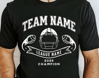 Fantasy Football Champion T-Shirt, Personalized League Winner Tee