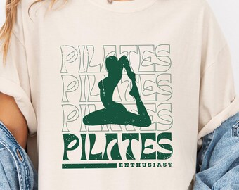 Retro Pilates Shirt, Comfort Colors Crewneck for Pilates Enthusiast
