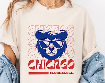 Chicago Baseball Comfort Colors T-Shirt, Vintage Feel Game Day Tee