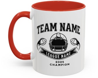 Fantasy Football Champion Coffee Mug, Custom Team & League Name
