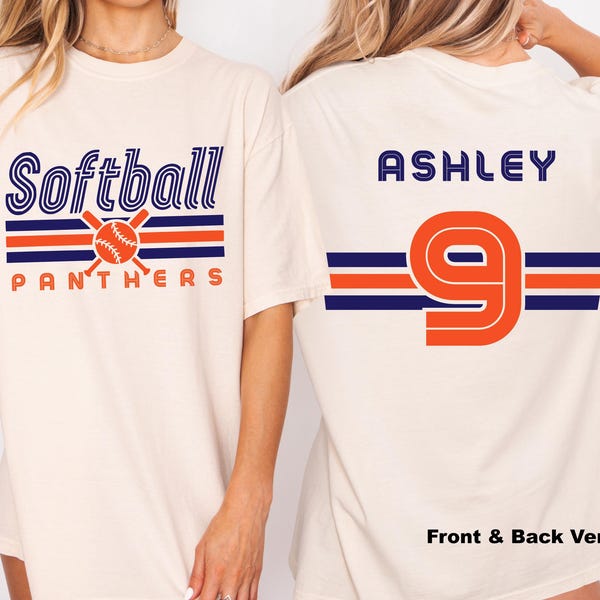 Custom Retro Softball Mom Tee, Vintage Mama Shirt, Personalized Name Number