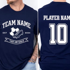 Soccer Custom Number And Name, Personalized Soccer League T Shirt, Soccer Team Shirt, Soccer Team Outfit, Soccer Unisex Shirt