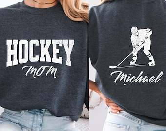 Personalized Hockey Mom Sweatshirt, Custom Hockey Gift