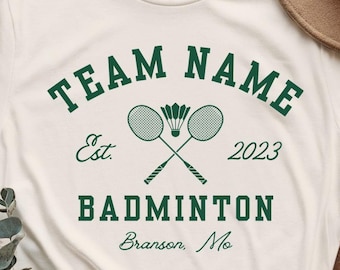 Custom Badminton Team Shirt, Retro Personalized Sweatshirt