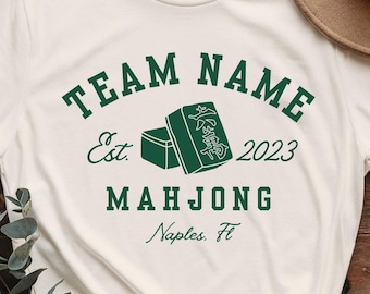 Custom Mahjong Team Shirt, Personalized Gift