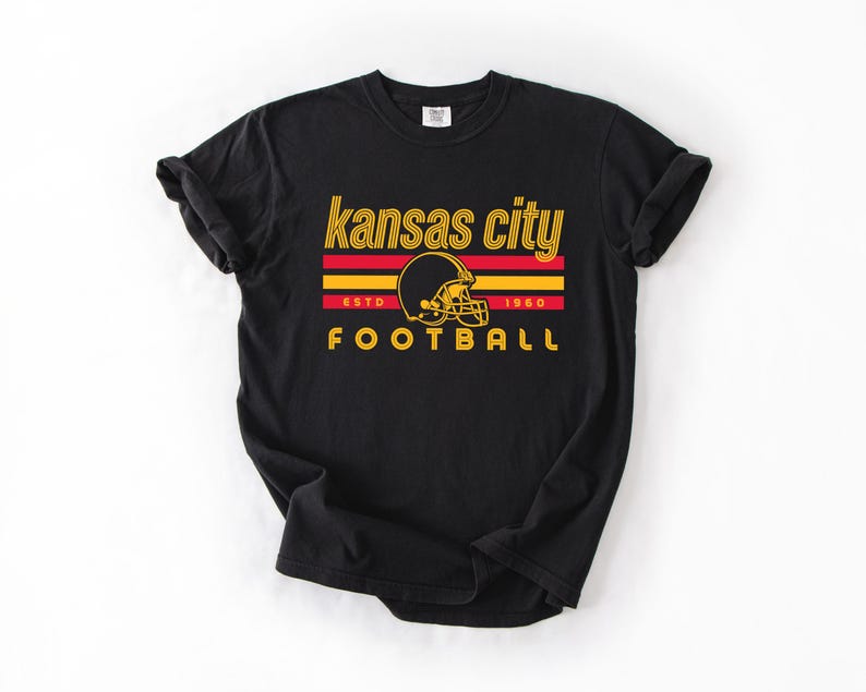 Comfort Colors Kansas City Football Vintage Sweatshirt T-Shirt,Retro Long Sleeve Shirt , Kansas City Fan Gift , Sunday Football image 6