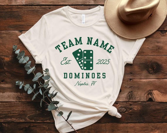 Custom Dominoes Team Shirt, Personalized Game Day Graphic Tee - Etsy