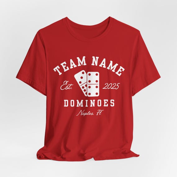 Custom Dominoes Team Shirt, Personalized Game Day Graphic Tee - Etsy