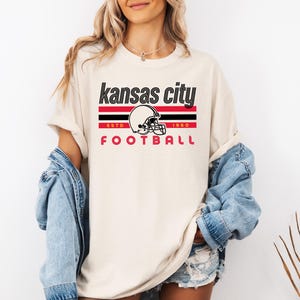 Comfort Colors Kansas City Football Vintage Sweatshirt T-Shirt,Retro Long Sleeve Shirt , Kansas City Fan Gift , Sunday Football image 7