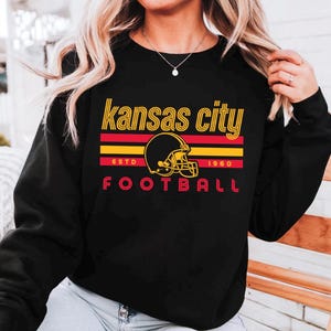 Comfort Colors Kansas City Football Vintage Sweatshirt T-Shirt,Retro Long Sleeve Shirt , Kansas City Fan Gift , Sunday Football image 13
