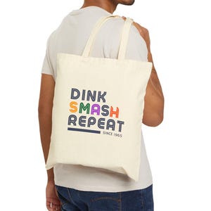 Pickleball Canvas Tote Bag, Sports Gifts, Pickleball Gift, Sports Player Gifts, Gym Bag, Gifts for Her