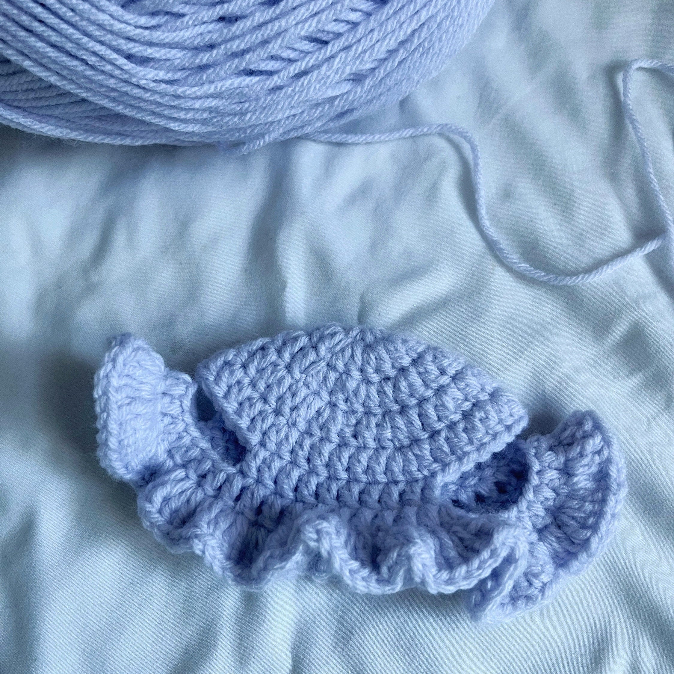 Crochet Ruffle Hat for Cats or Small Dogs Cat Hats, Crochet Hats ...