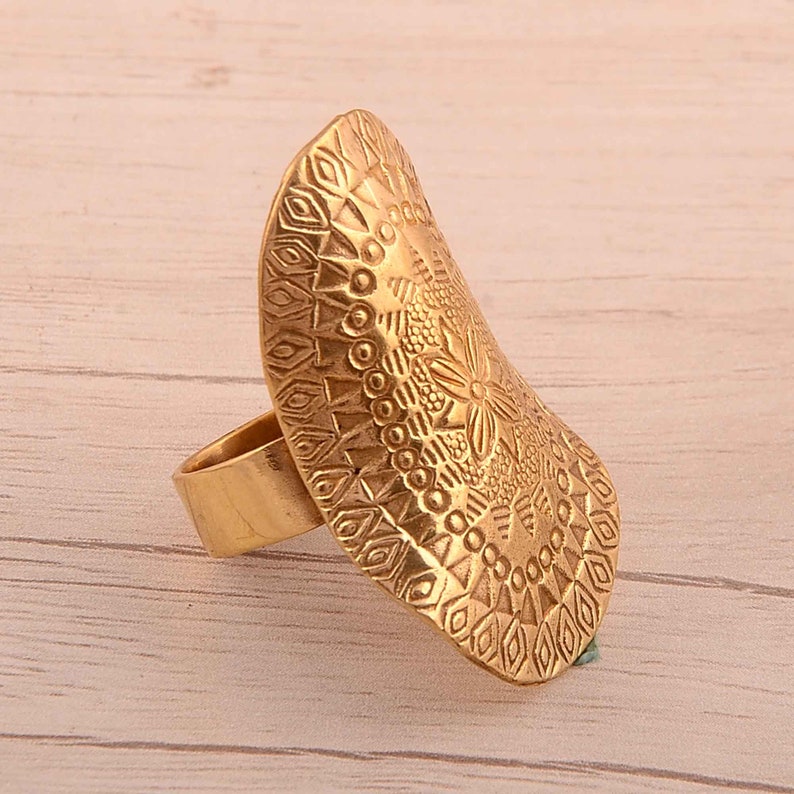 Mandala Flower Ring Meditation Ring Handmade Ring Mandala Boho Statement Ring Urban Spirit Ring