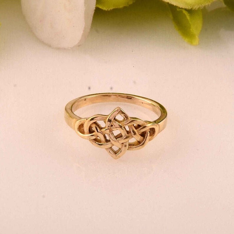 Celtic Knot Ring Infinite Loop Ring Gold Plated Brass Ring - Etsy