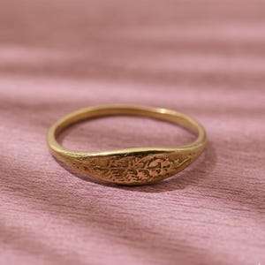 Anillo de hoja de flor de oro vermeil: delicada joyería floral