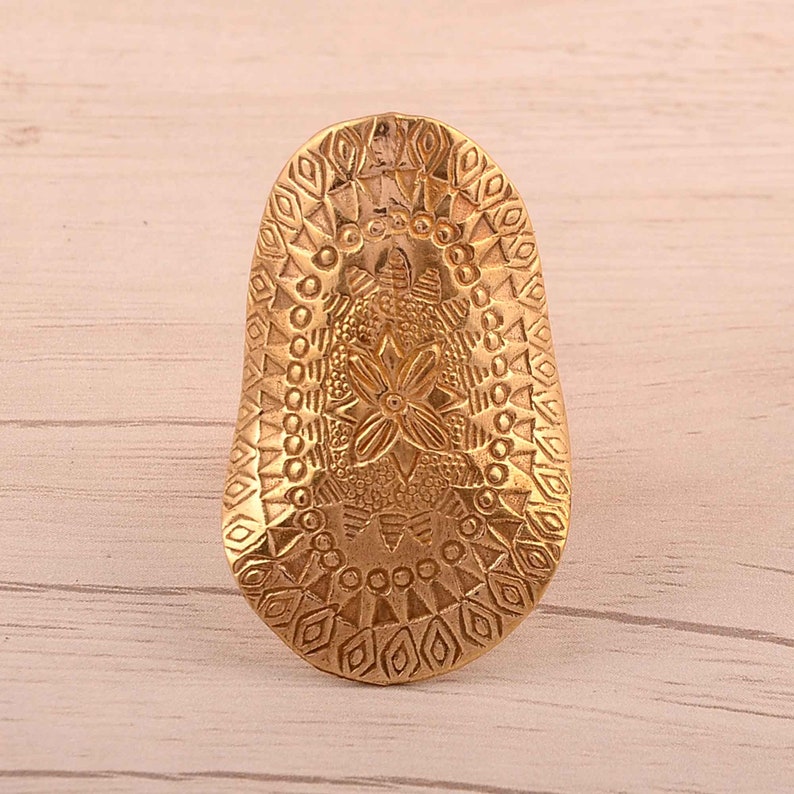 Mandala Flower Ring Meditation Ring Handmade Ring Mandala Boho Statement Ring Urban Spirit Ring
